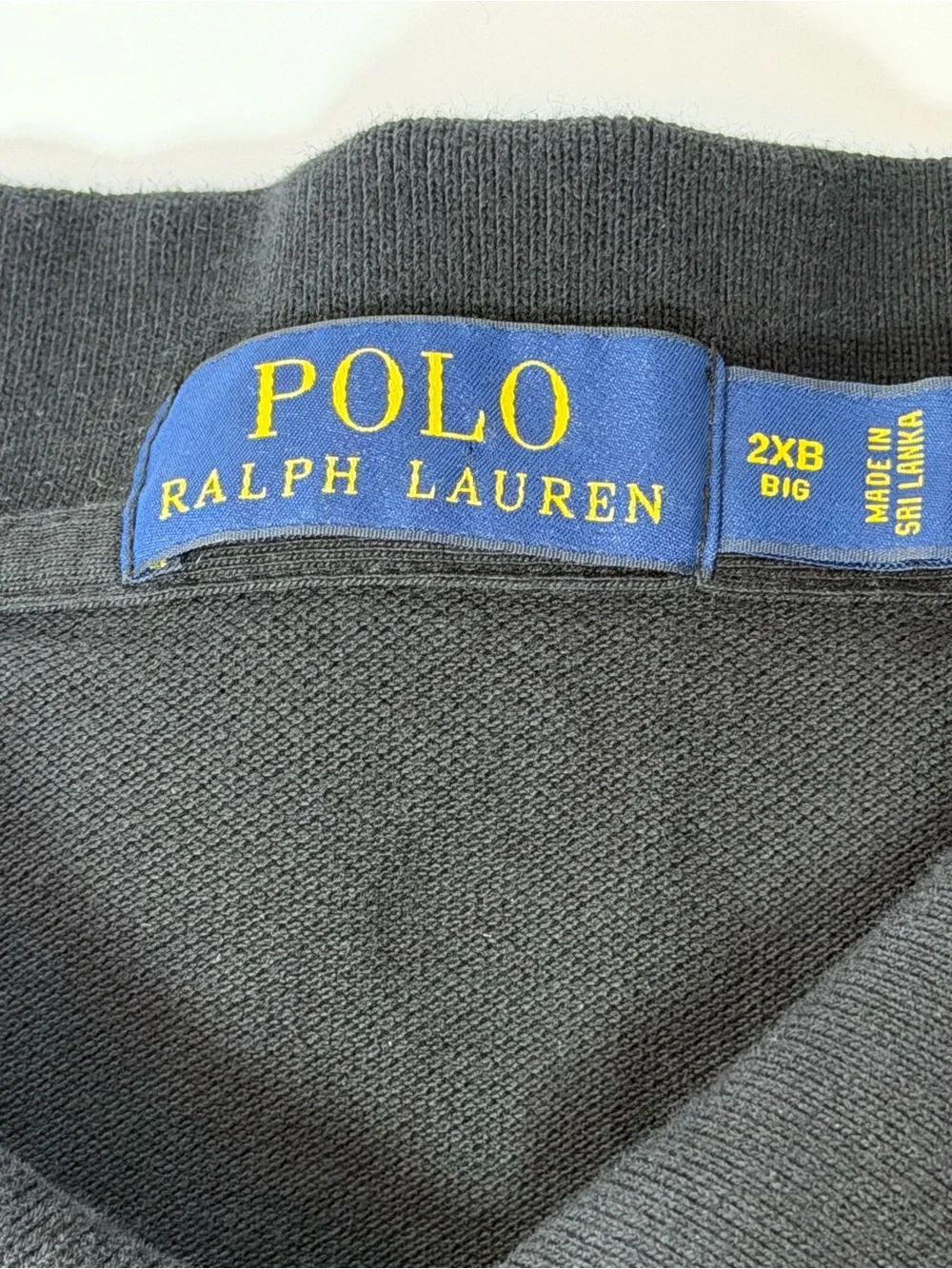 Ralph Lauren Men’s Black Polo with Red Pony Embroidery 2XB